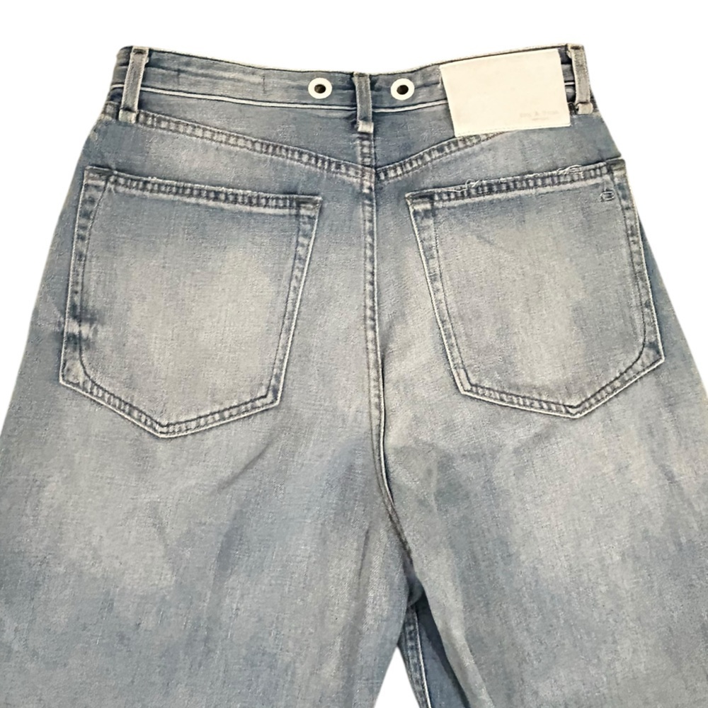 rag & bone New York ruth super high rise wide leg ankle Jeans frant color sz 29 - Picture 7 of 12